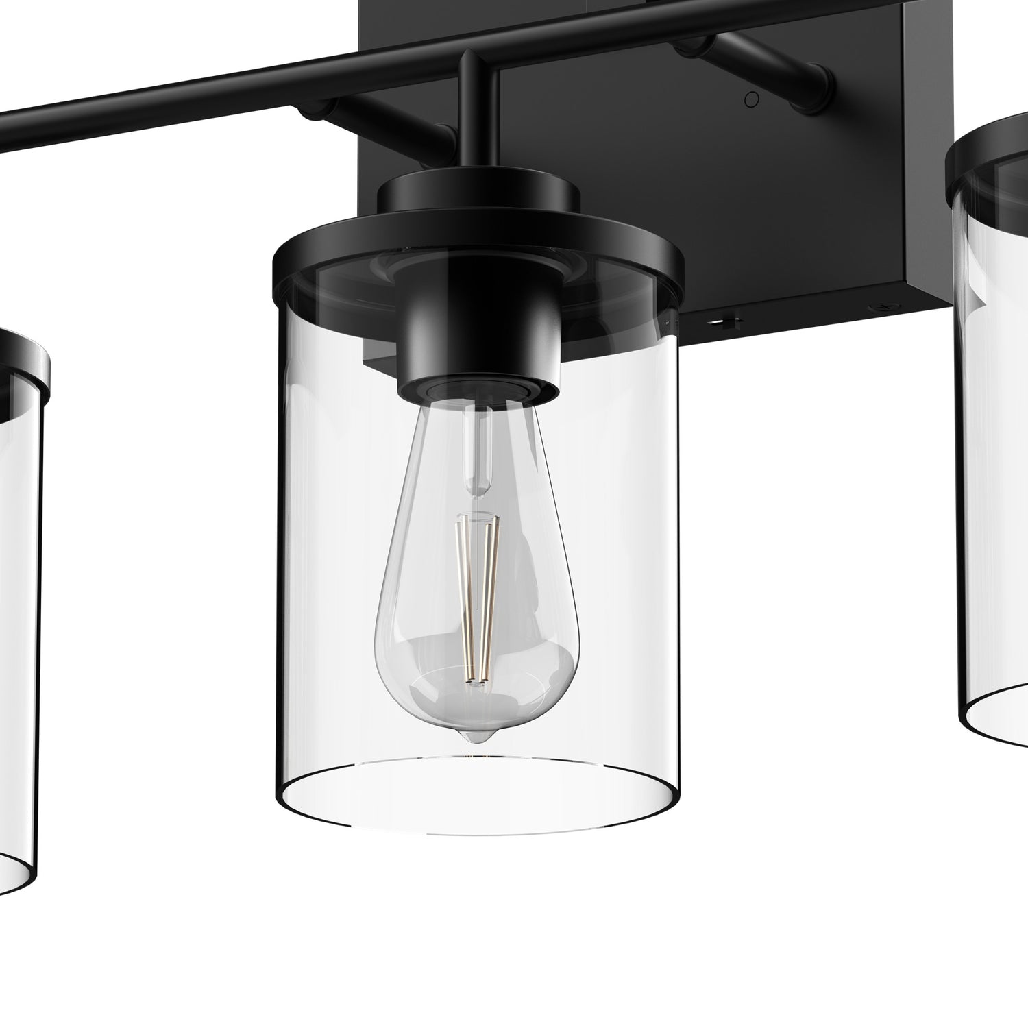 Chamblee 3-Light Vanity with Motion Night Light, Matte Black