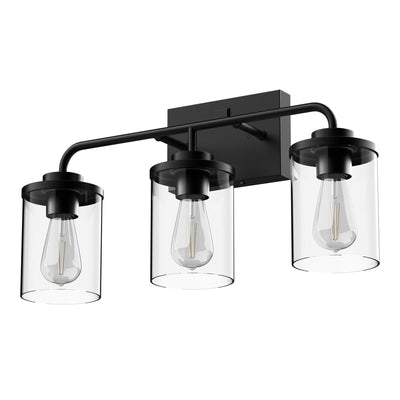 Emerson 3-Light Vanity with Motion Night Light, Matte Black