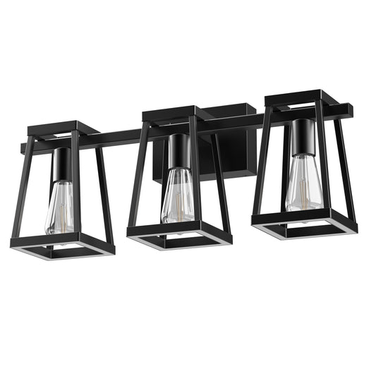 Katalyst Collection LED Decorative 3-Light Vanity, Matte Black