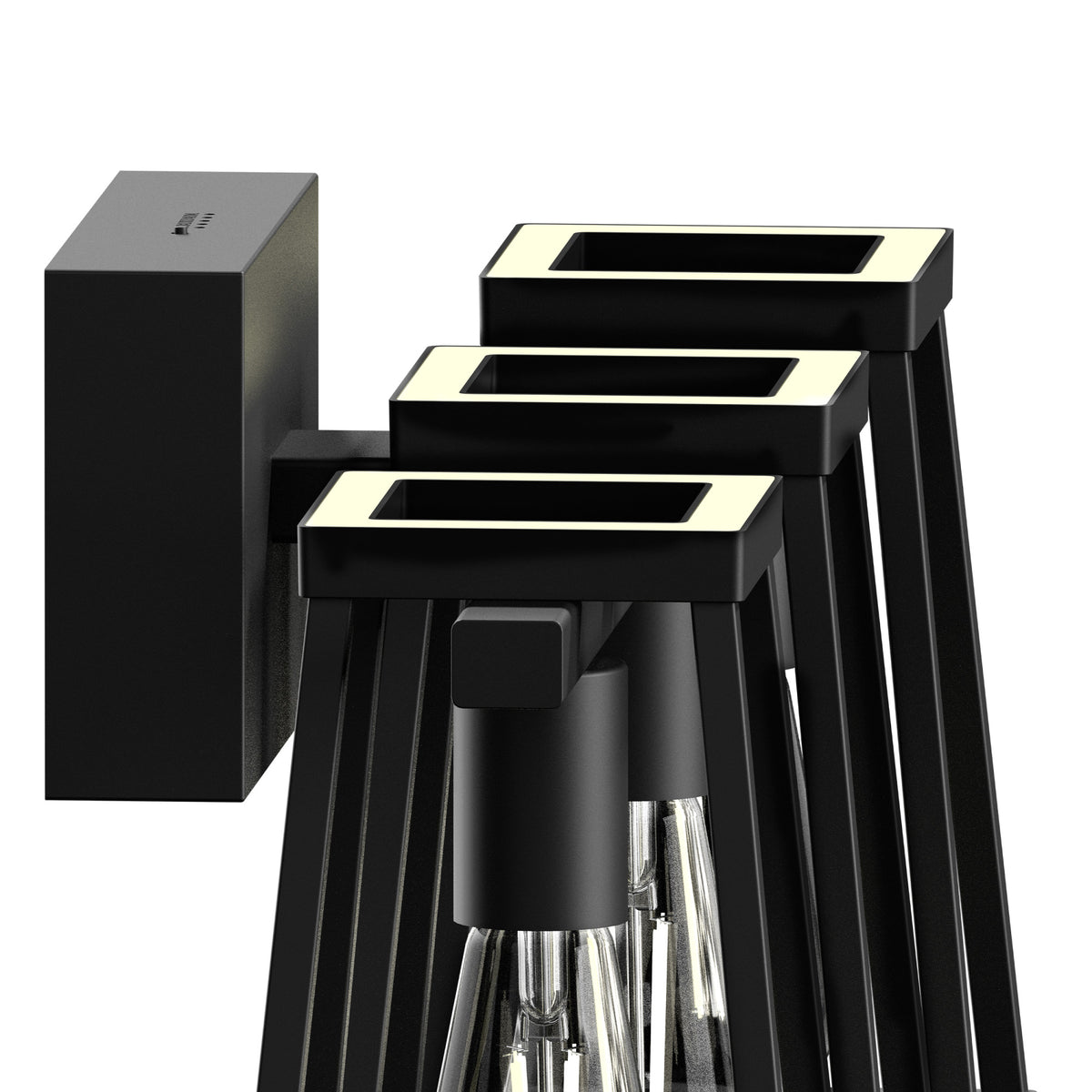 Katalyst Collection LED Decorative 3-Light Vanity, Matte Black