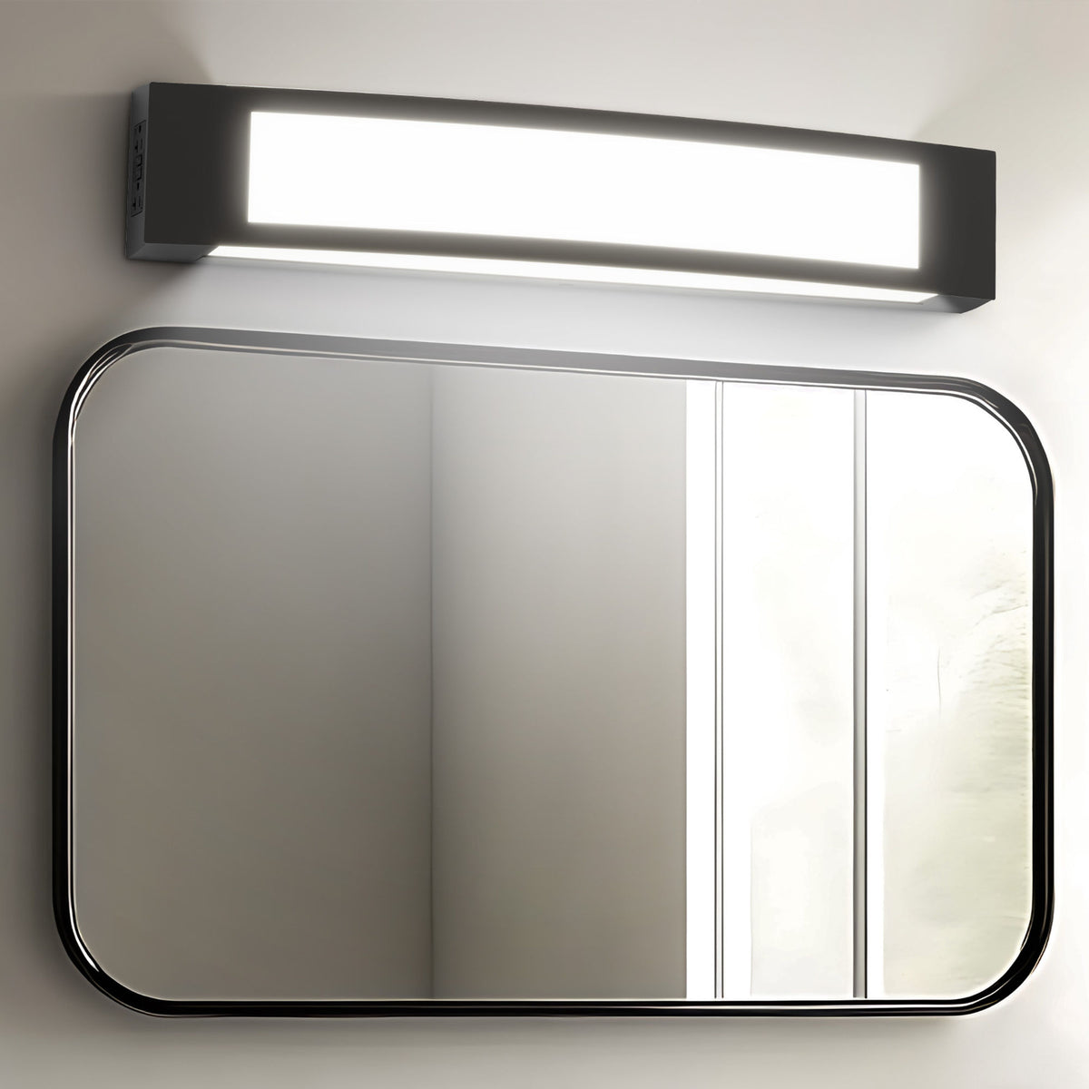 26 in. Vanity with Outlet, Black