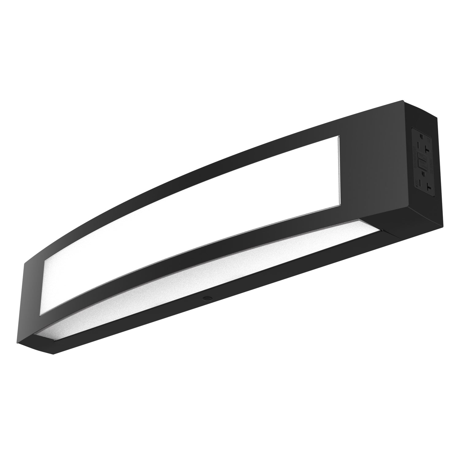 26 in. Vanity with Outlet, Black