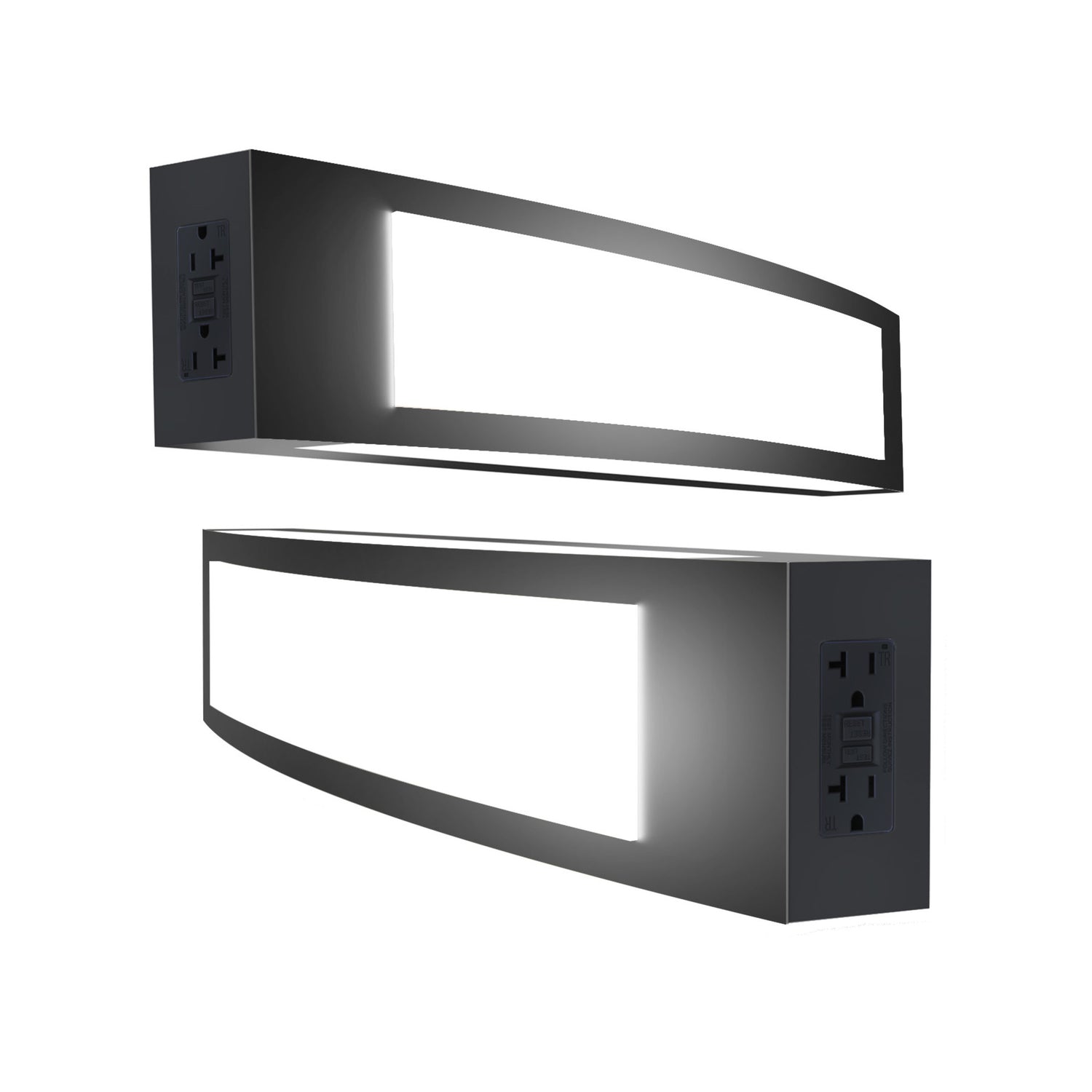 26 in. Vanity with Outlet, Black