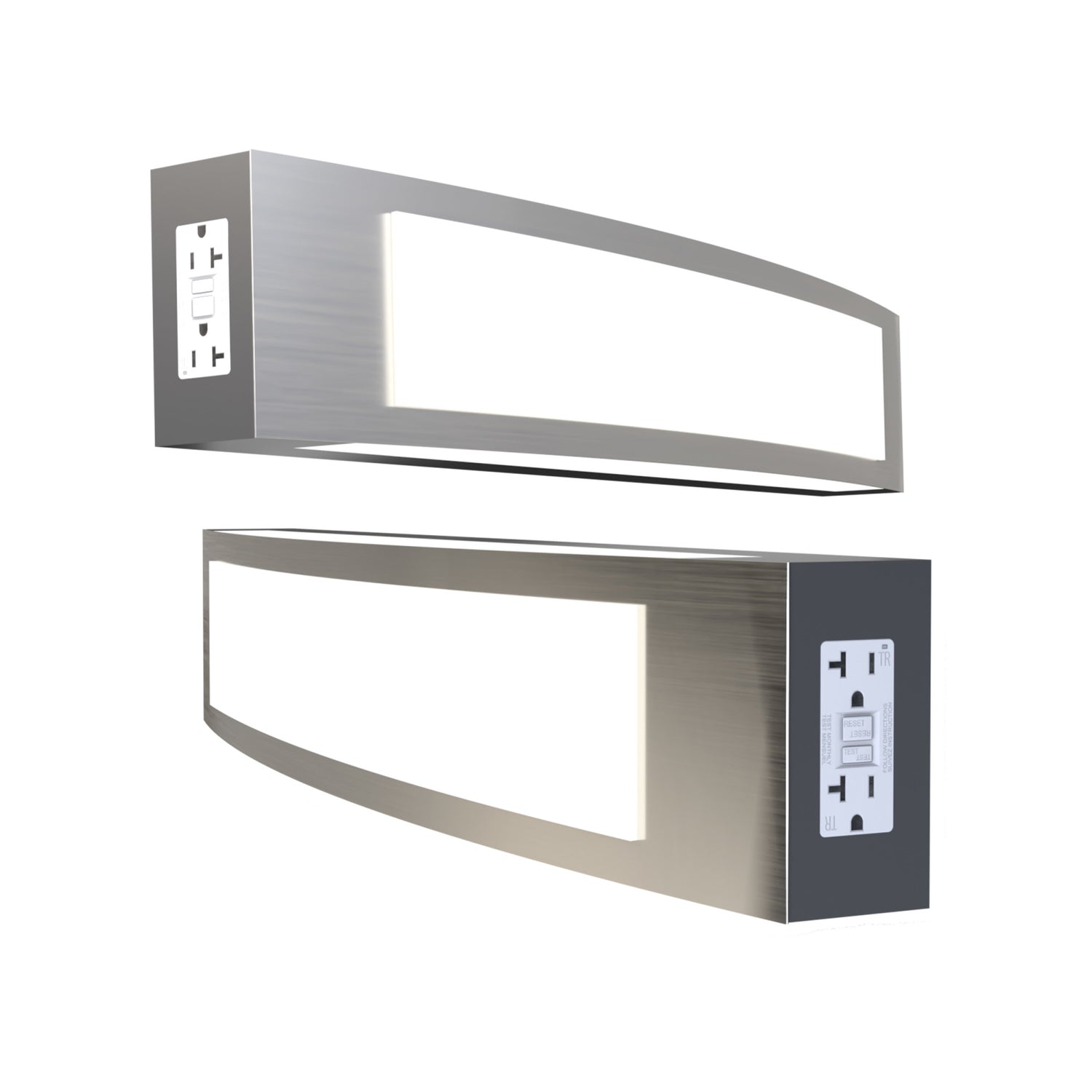 26 in. Vanity with Outlet, Nickel