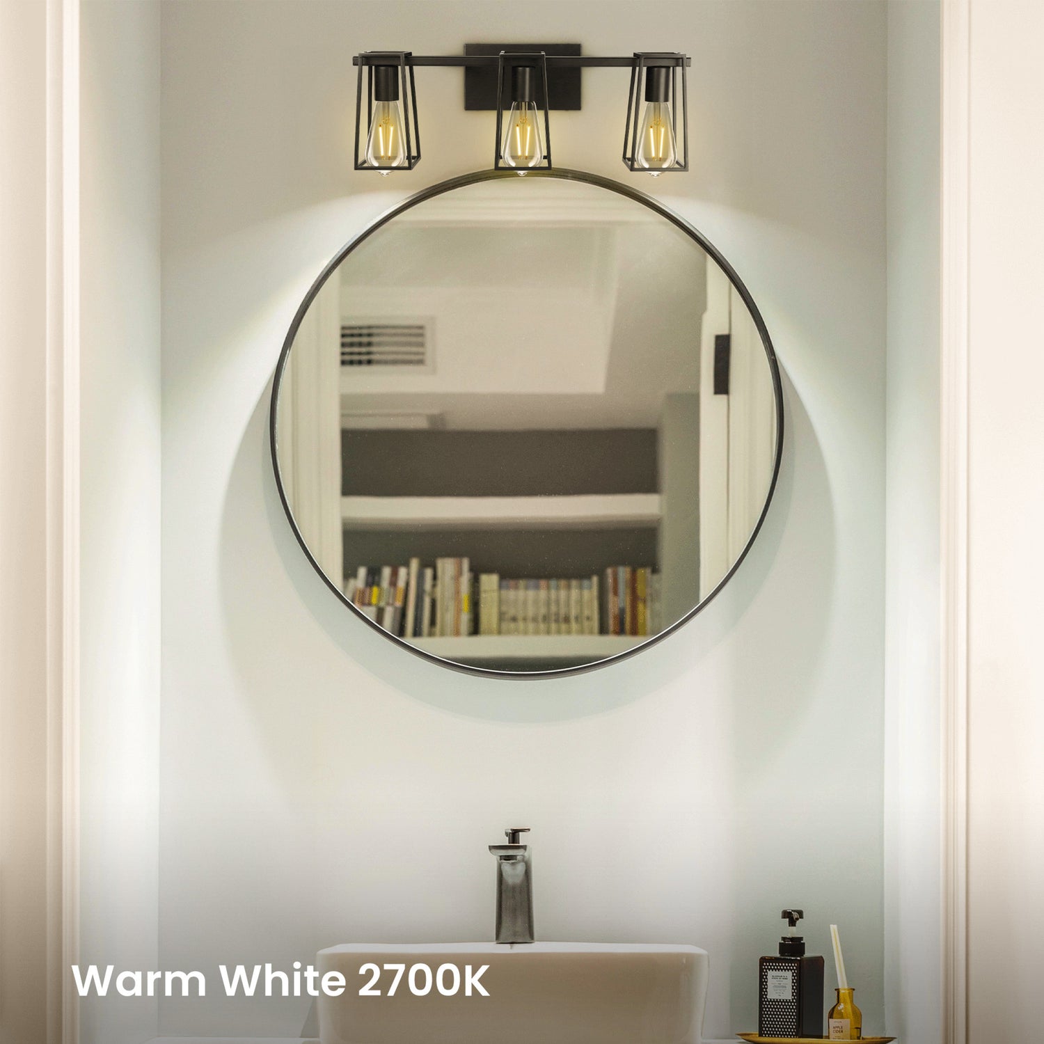 3-Light LED Vanity with Bulbs, Soft White