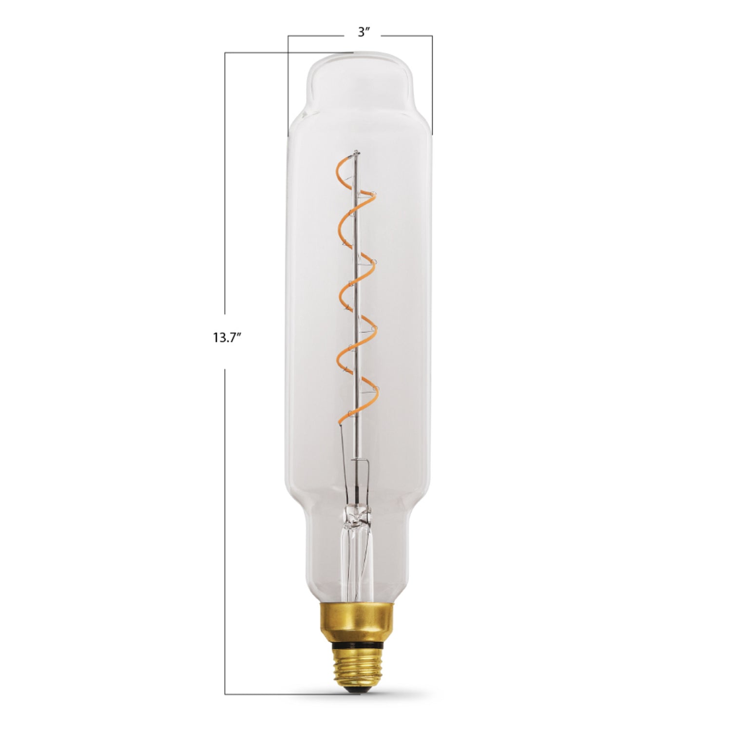 5.5W (60W Replacement) Bottle Shape E26 Dimmable Spiral Filament Clear Glass Vintage Edison LED Light Bulb, Soft White