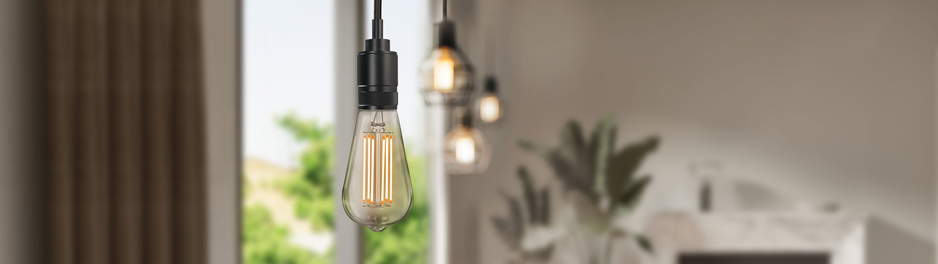 Feit Electric vintage filament LED Bulb ST19 Edison shape in living room