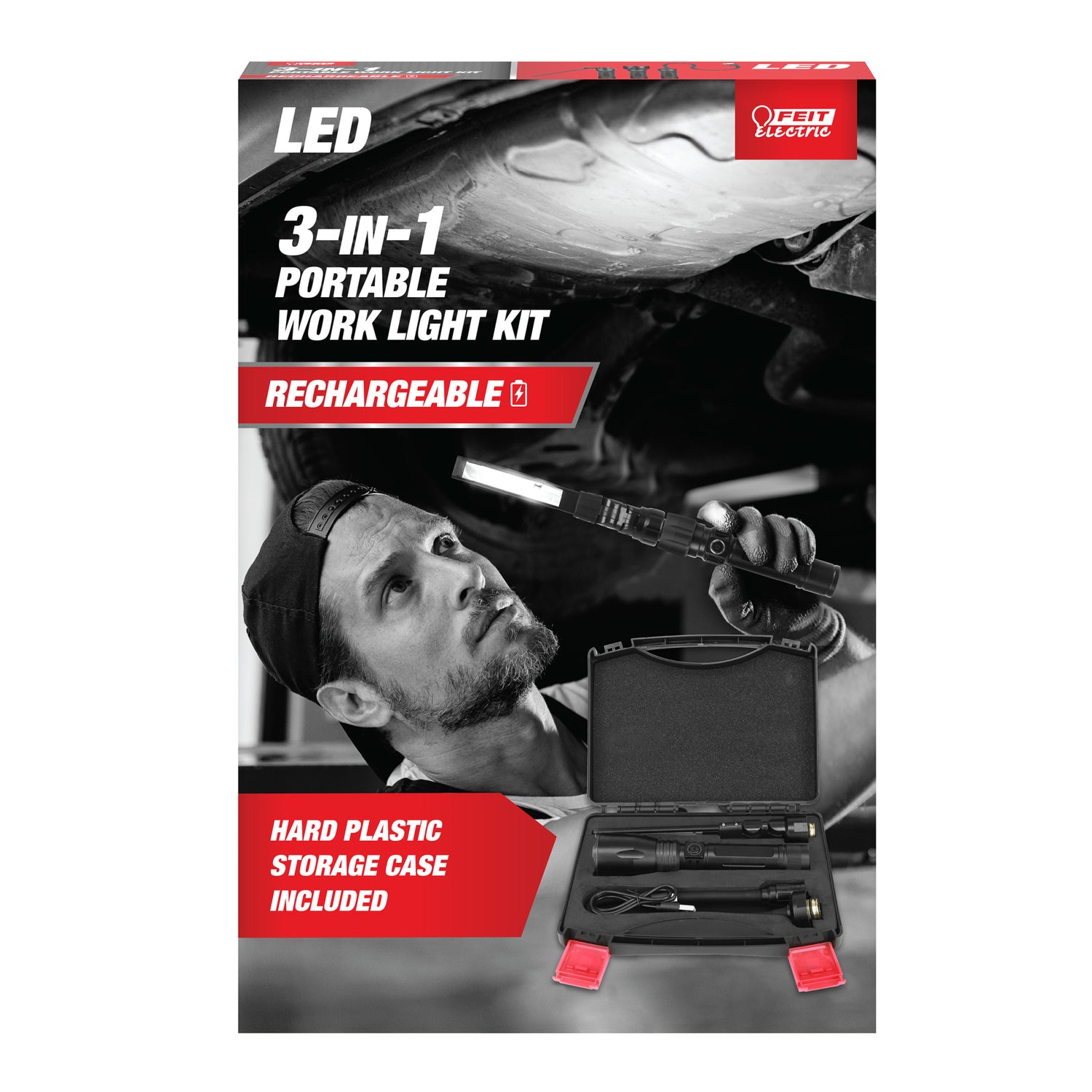 3-in-1 Portable LED Work Light Kit