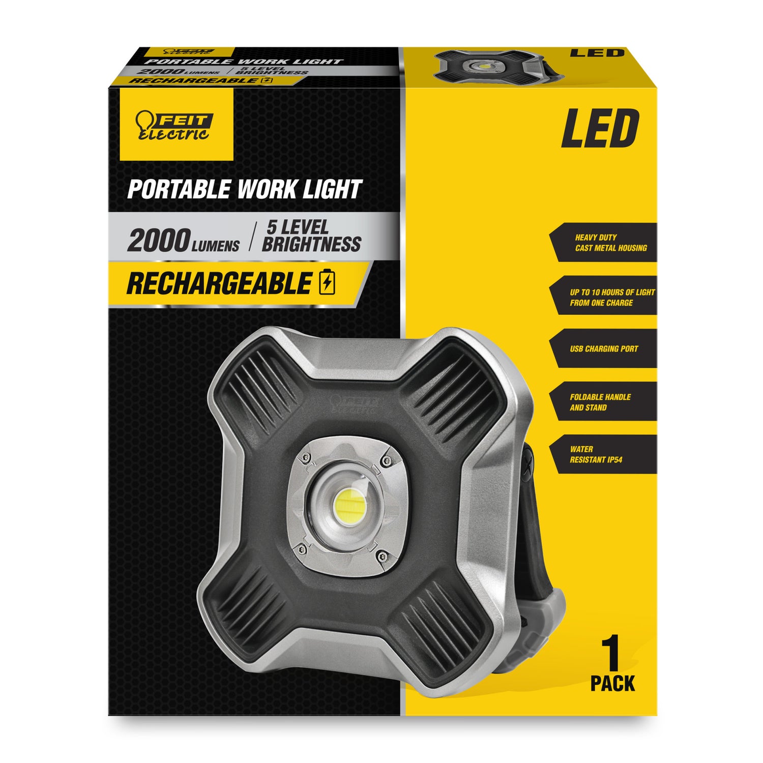 2000 Lumens Rechargeable Portable LED Work Light