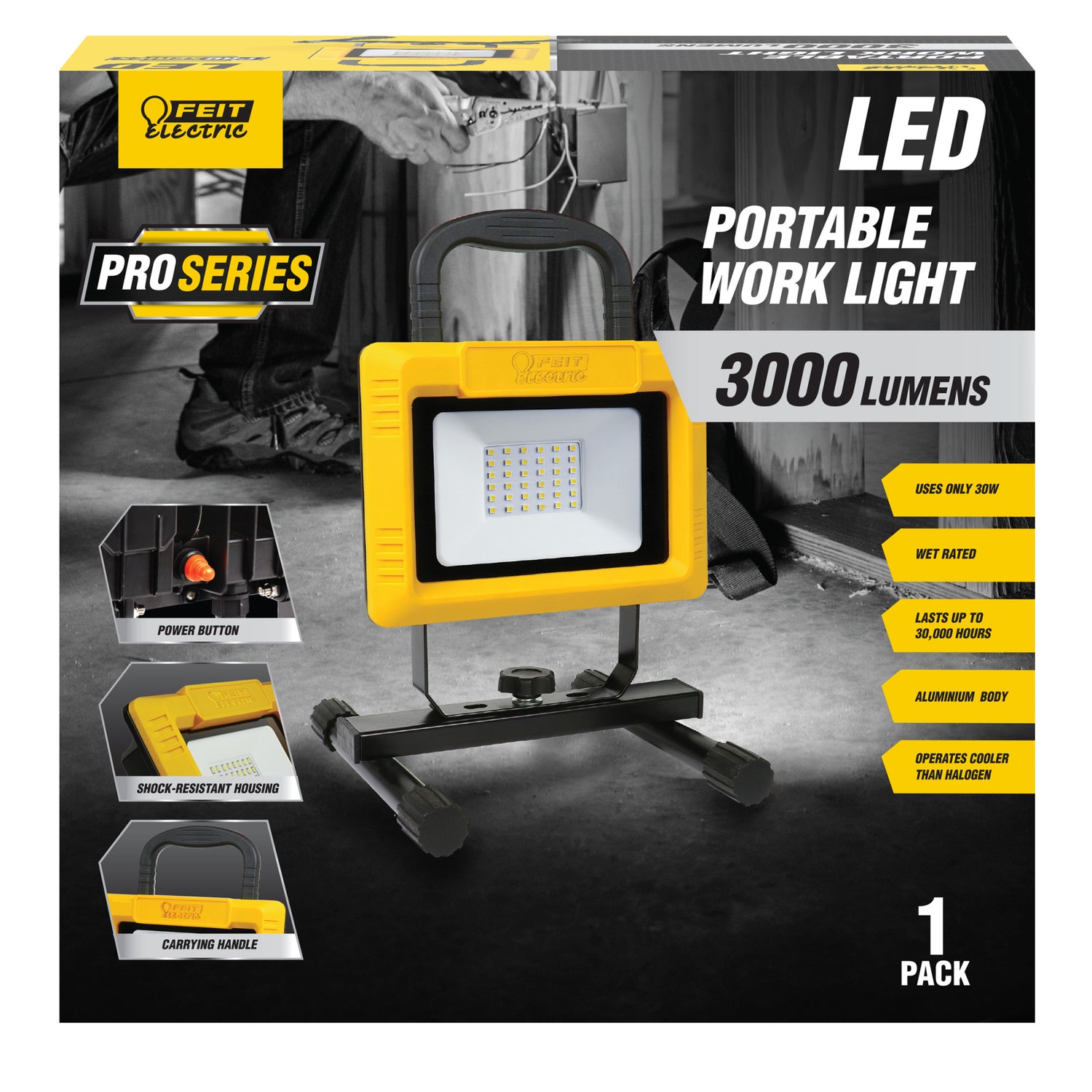 3000 Lumens Plug-in LED Worklight - Feit Electric