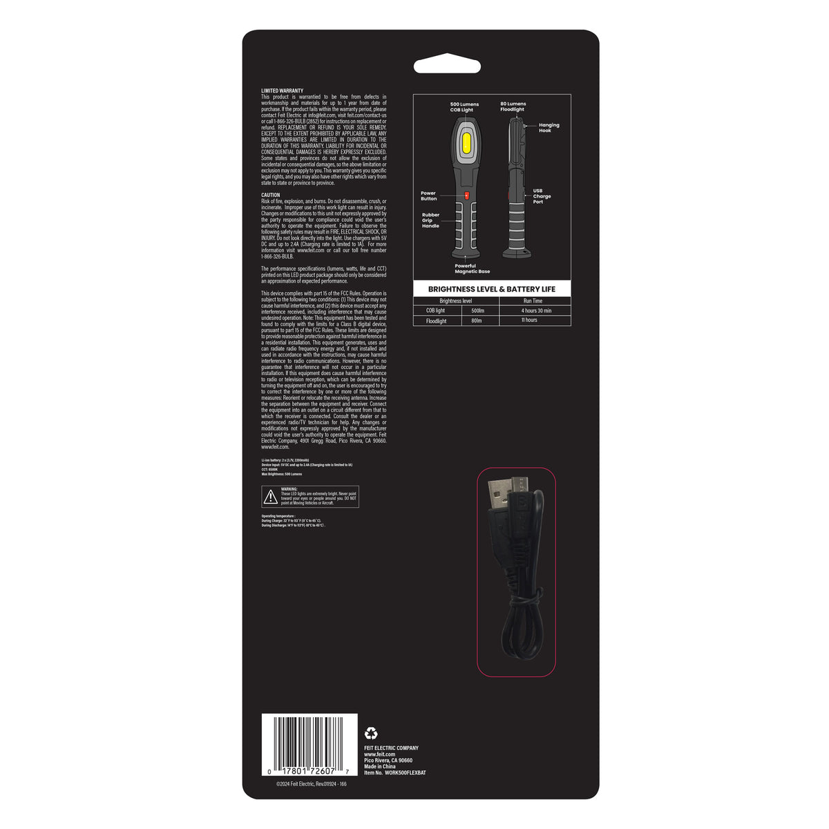 500 Lumens Adjustable Handheld LED Worklight