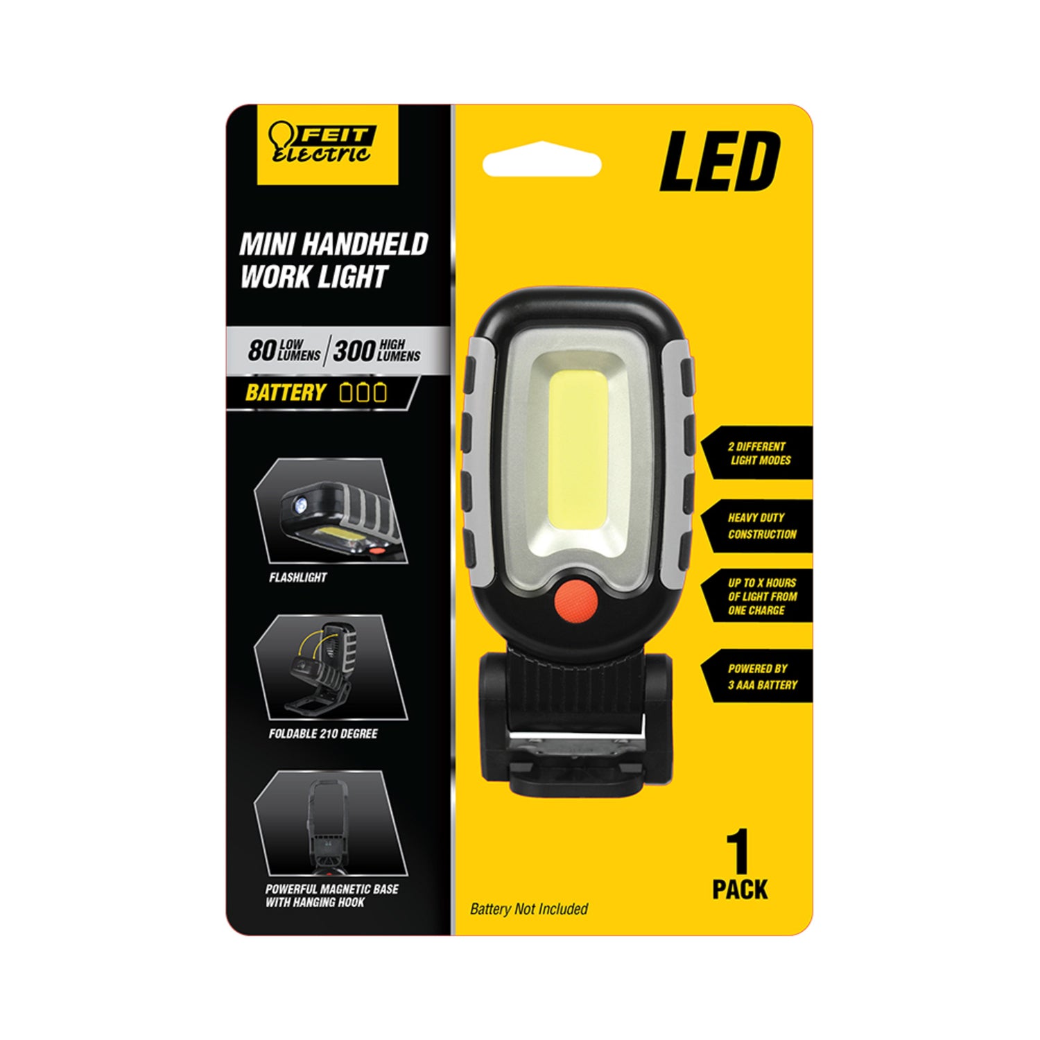 300 Lumens Adjustable Handheld LED Work Light