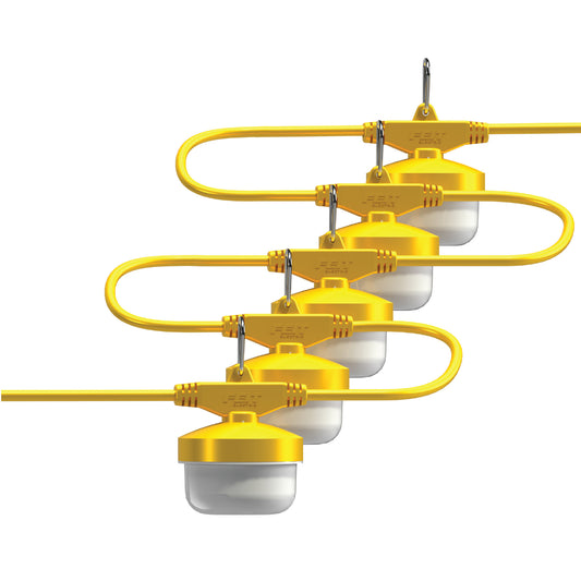 50 ft. 8000 Lumens ProSeries 5-Lamp Flood String LED Work Light