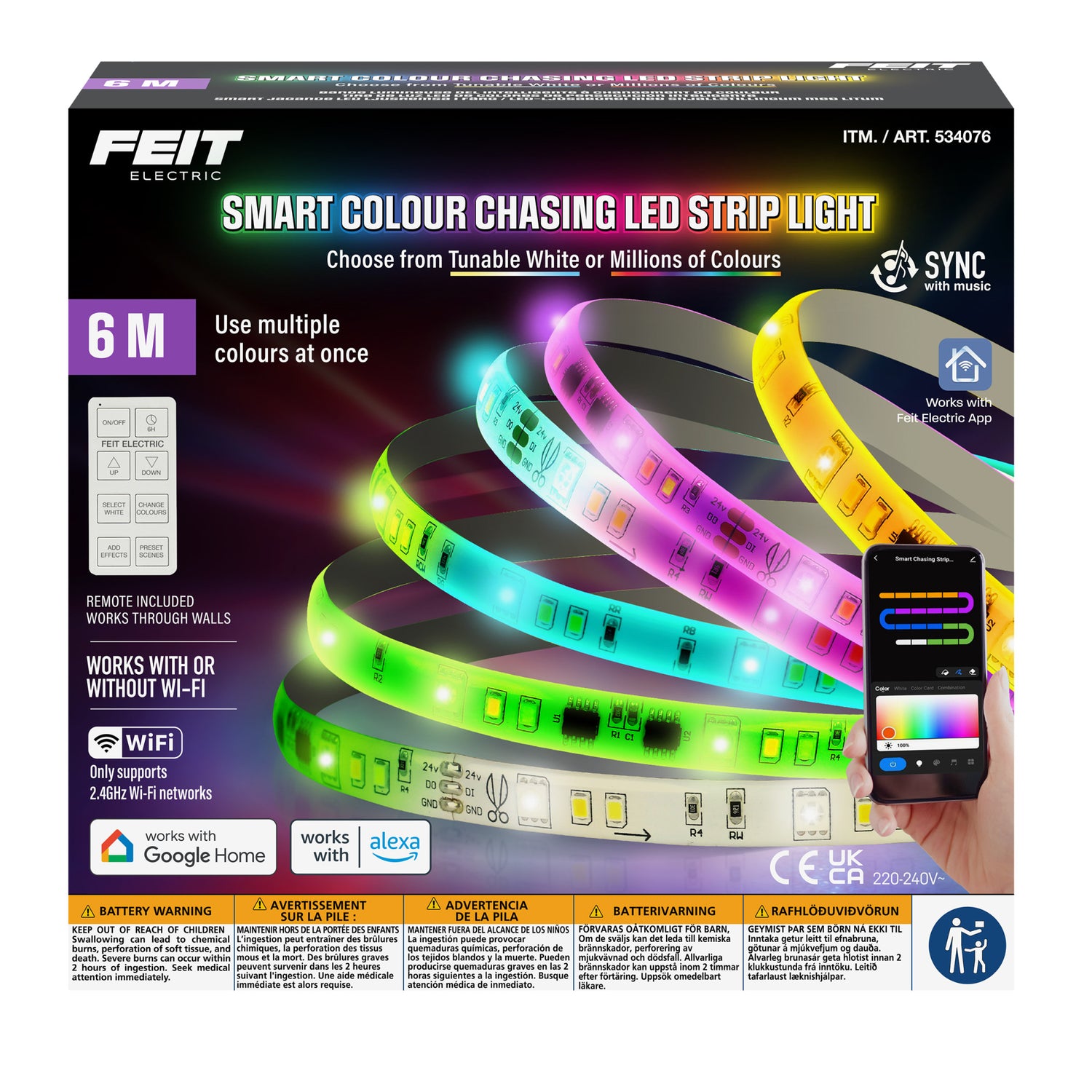 20 ft. Smart Color Chasing LED Strip Light