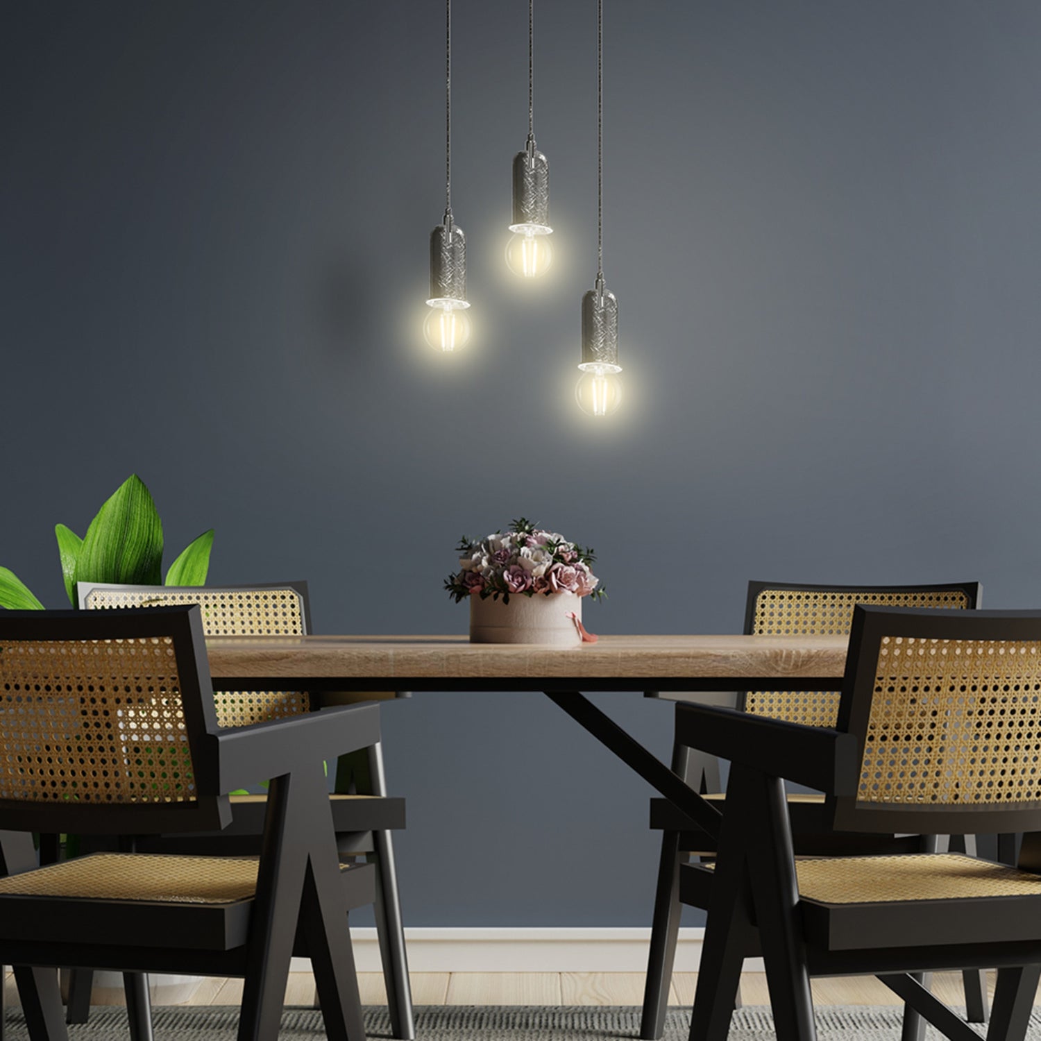 5.5W (60W Replacement) Soft White (2700K) G16 1/2 Globe Shape (E26 Base) Exposed White Filament LED Bulb (2-Pack)