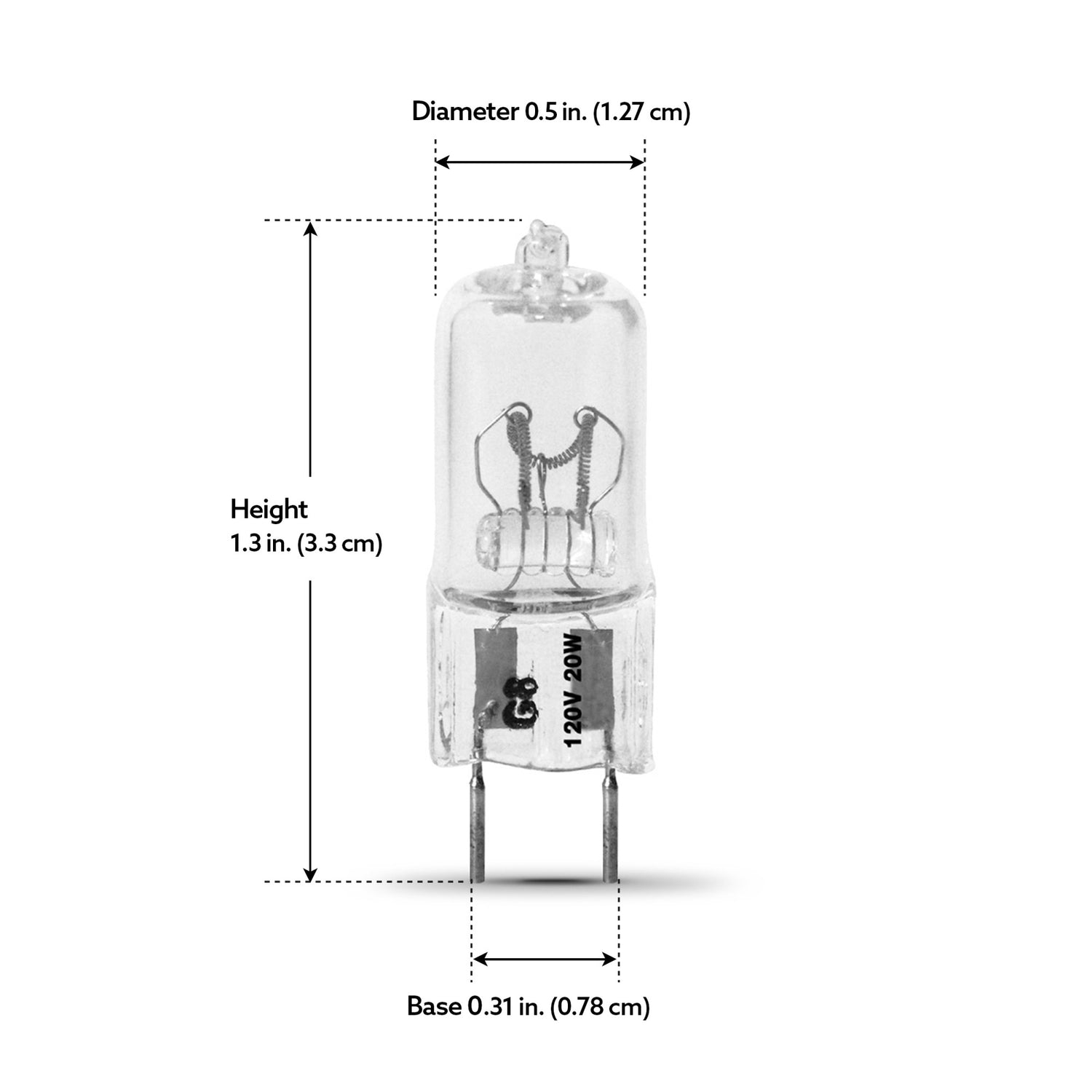 20W Warm White (3000K) G8 Bi-Pin Base (T4 Replacement) Dimmable Xenon Light Bulb