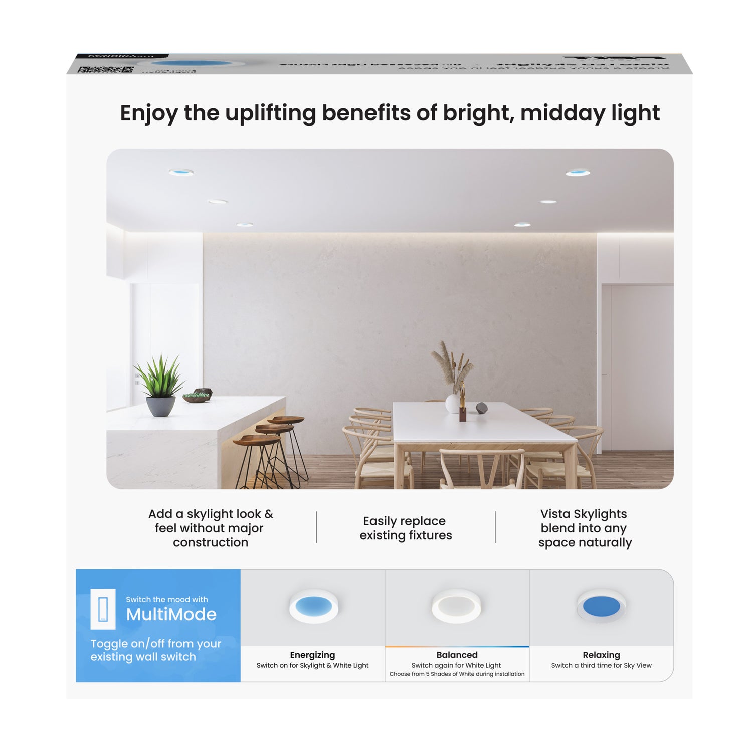 Vista 8-in Round Canless LED Skylight