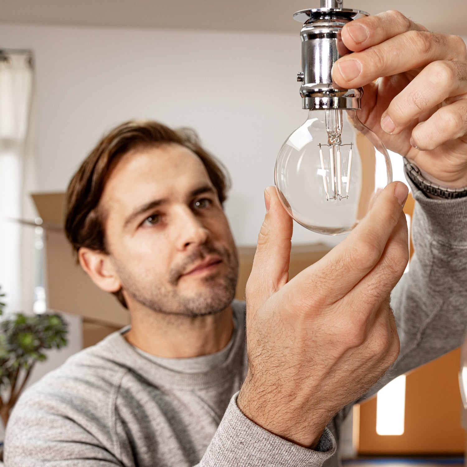3.8W (40W Equivalent) Soft White (2700K) Globe Shape (E26 Base) Exposed White Filament LED Bulb (3-Pack)