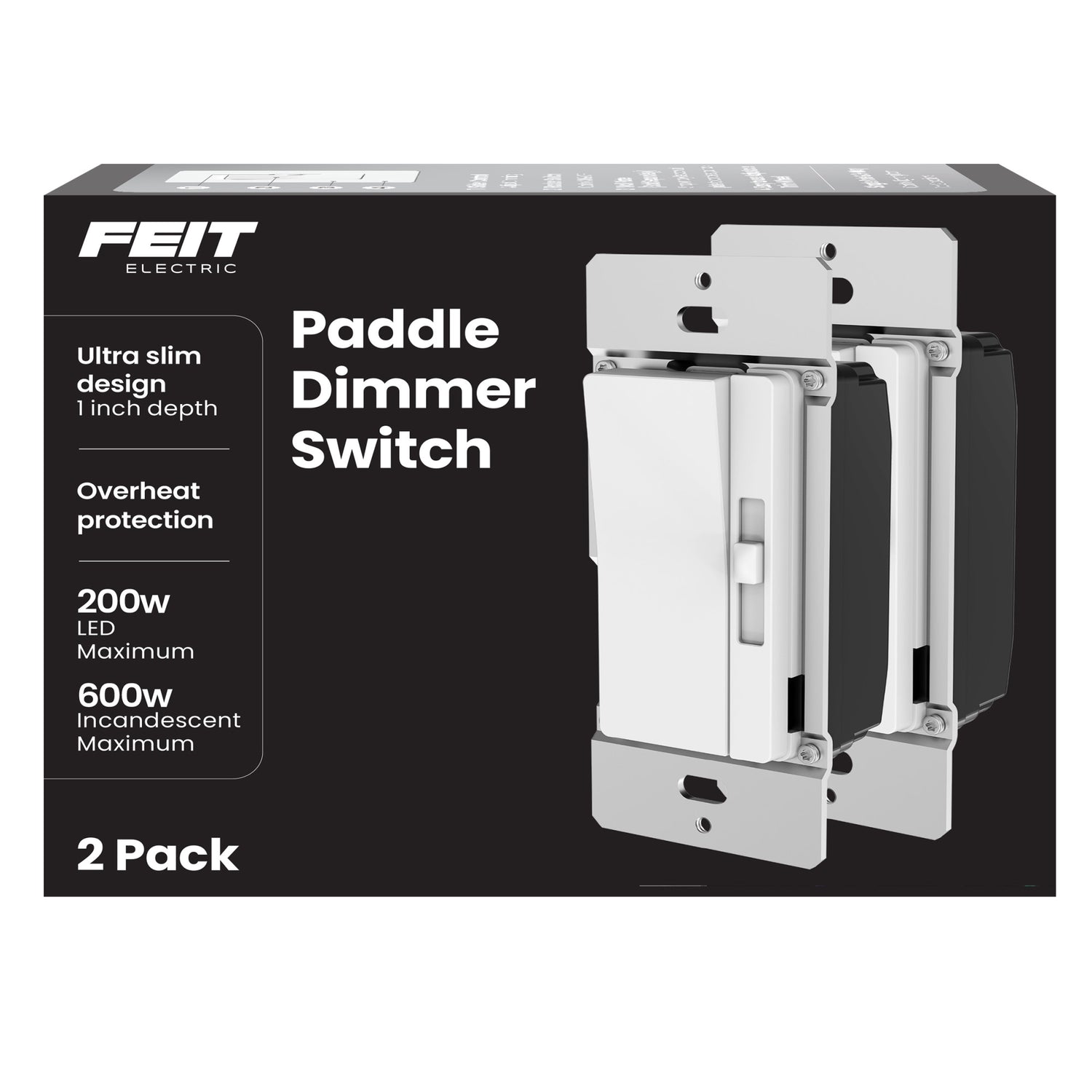 Paddle Switch and Slide Dimmer (2-Pack)