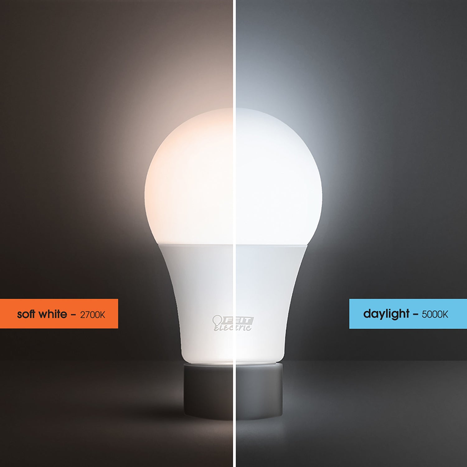 8.8W (60W Replacement) Daylight (5000K) A19 E26 Base Dimmable LED Bulb (4-Pack)