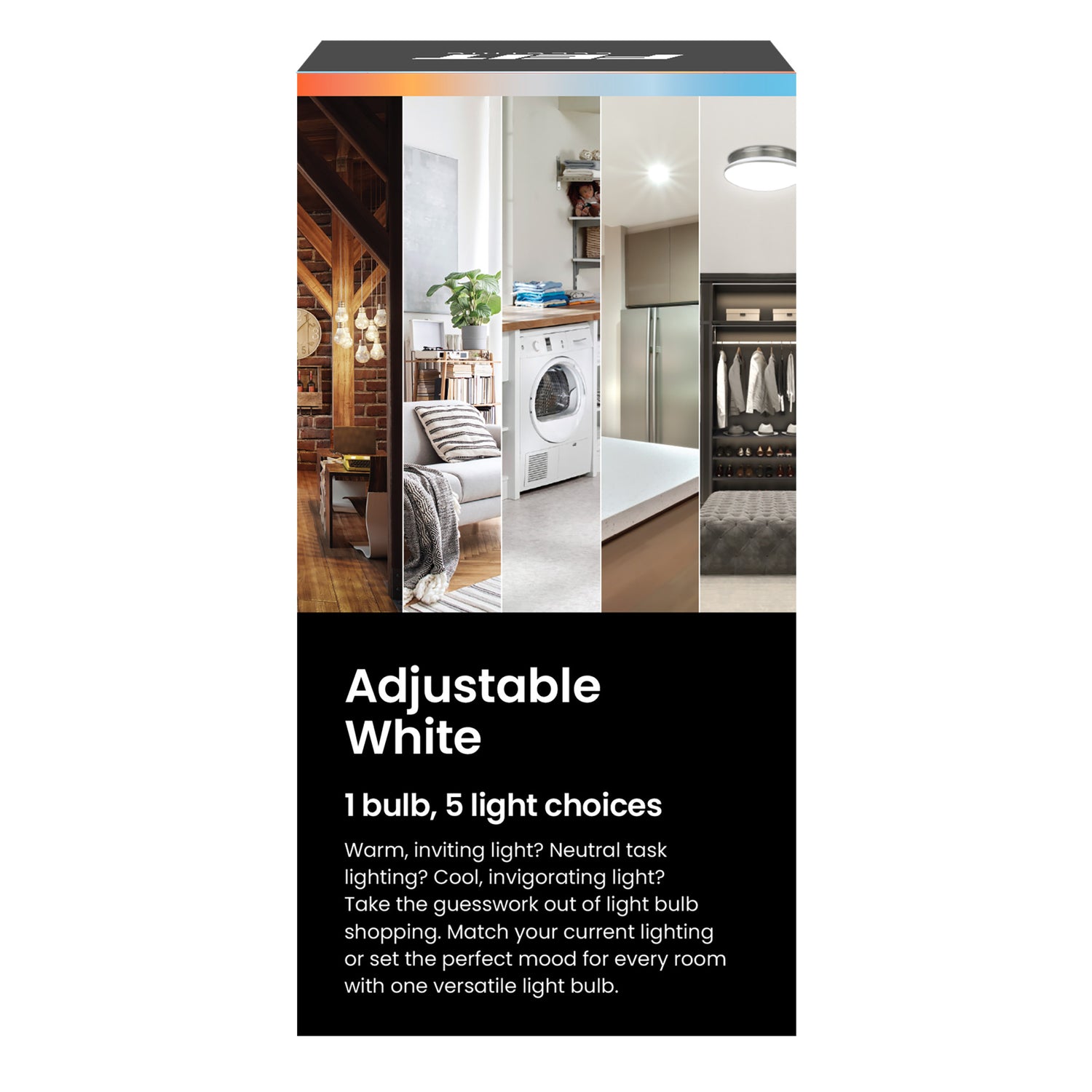 7/15/23W (50/75/150W Replacement) Adjustable White E26 Base A19 Non-Dimmable 3-Way Switch LED Bulb