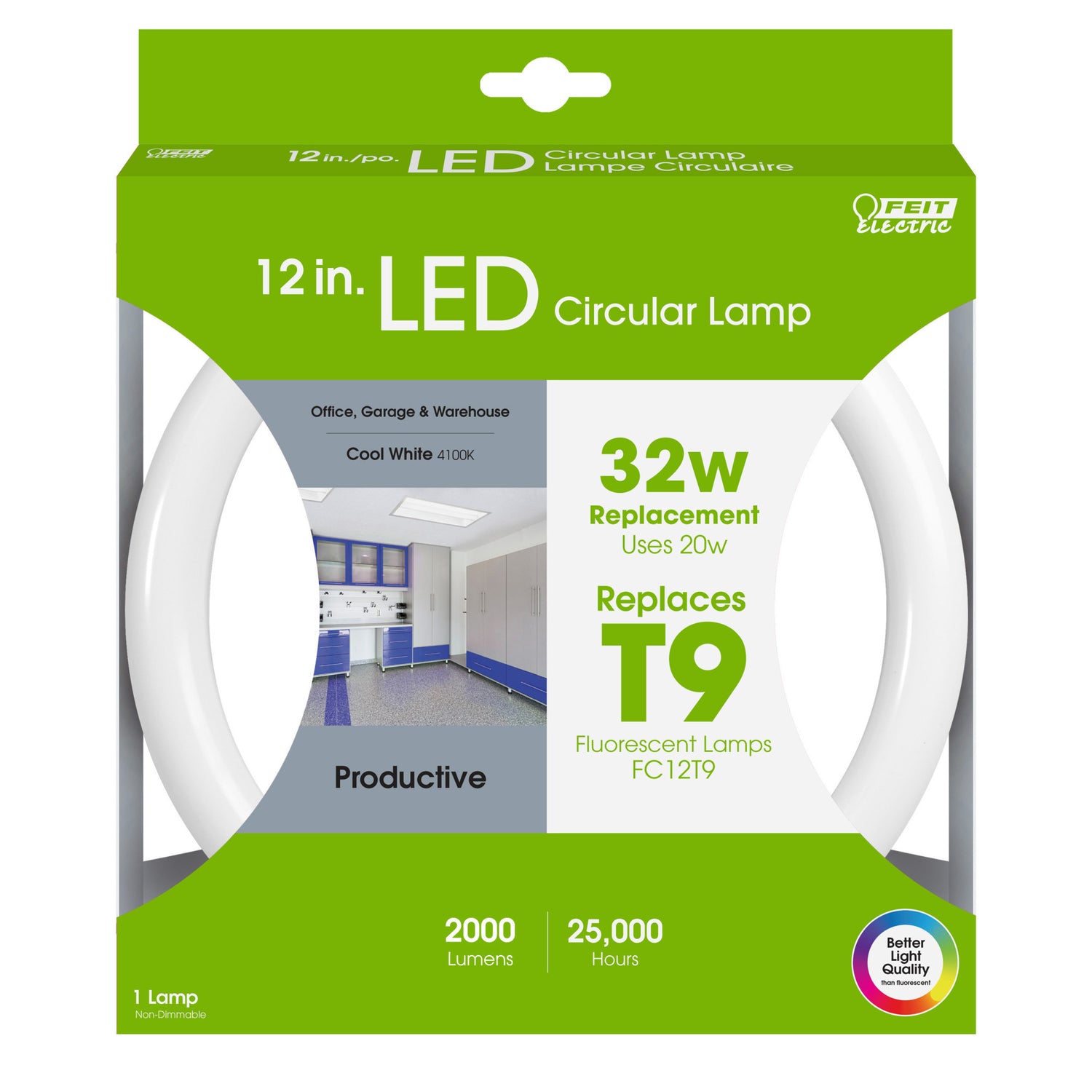 20W Cool White (4100K) T9 LED Circular Light Bulb Direct Replacement