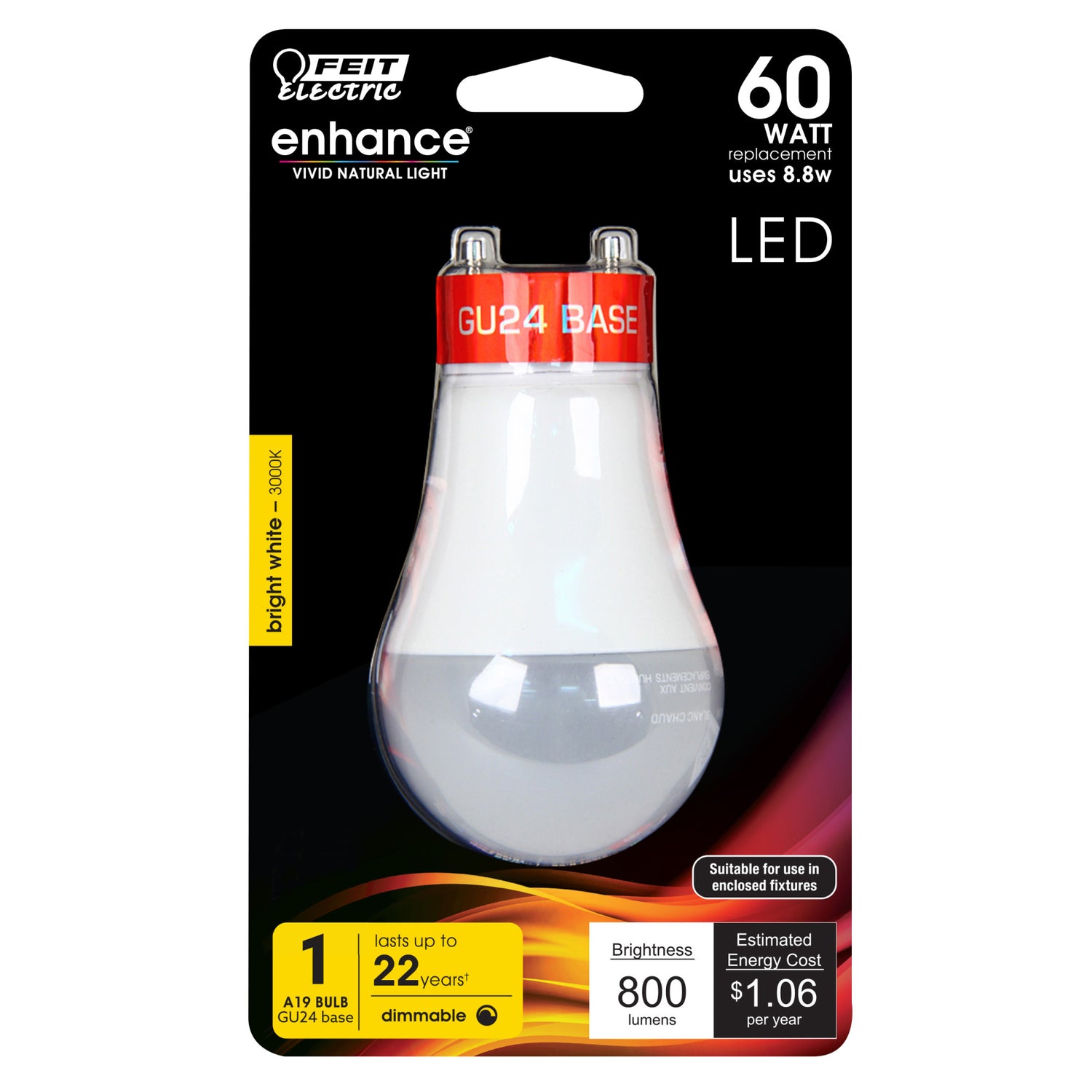 60W Replacement A19 Bright White Dimmable General Purpose LED