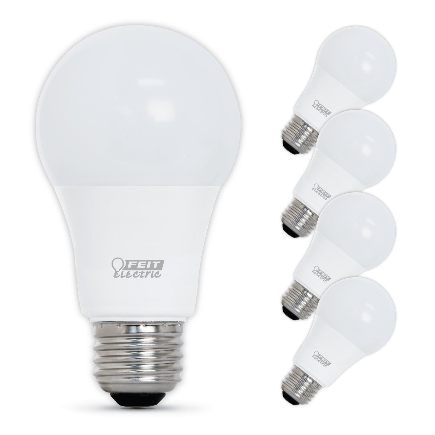 8.8W (60W Replacement) Daylight (5000K) A19 E26 Base Dimmable LED Bulb (4-Pack)