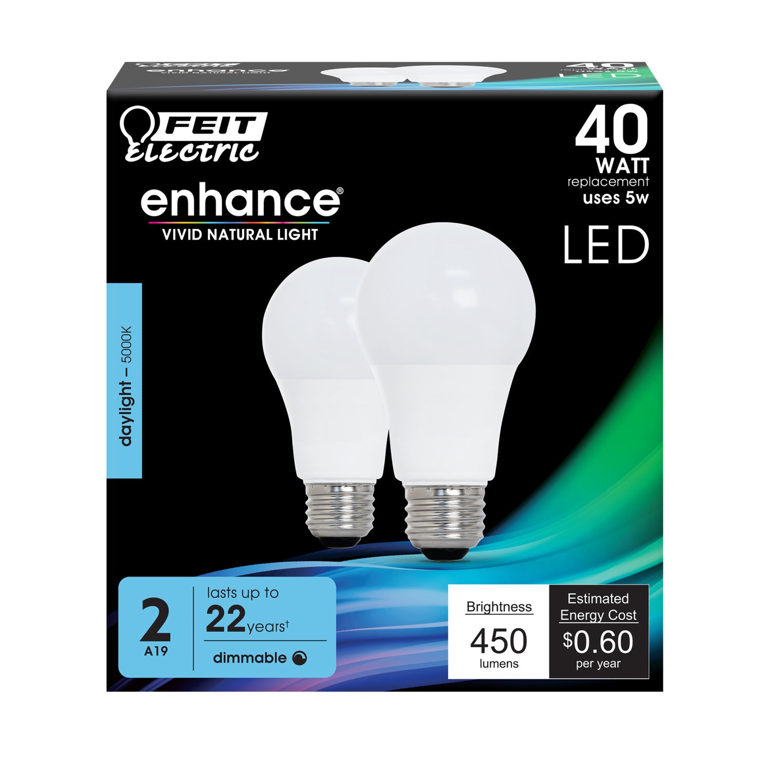 40W Replacement A19 Daylight Dimmable General Purpose LED