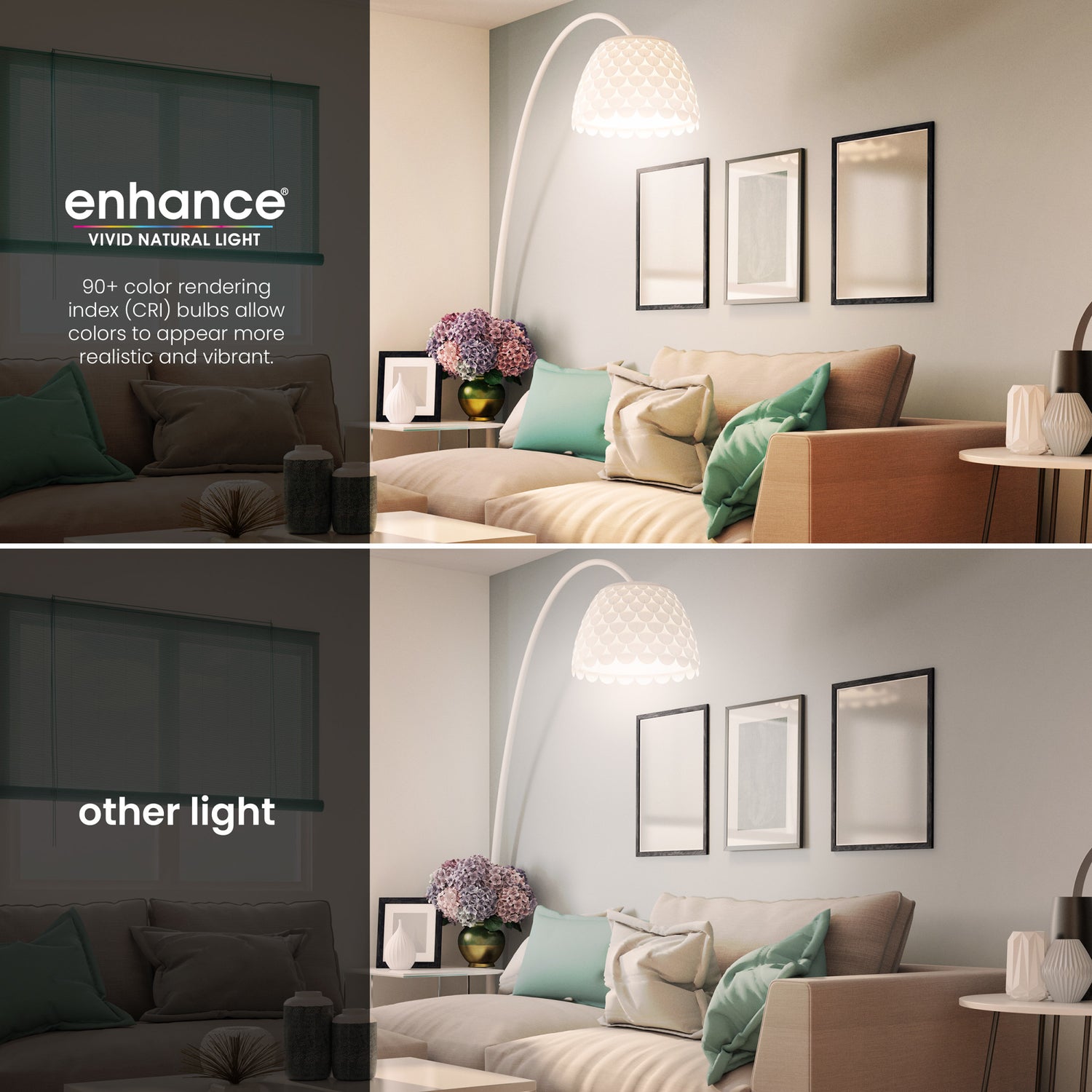 8.8W (60W Replacement) Daylight (5000K) A19 E26 Base Dimmable LED Bulb (4-Pack)
