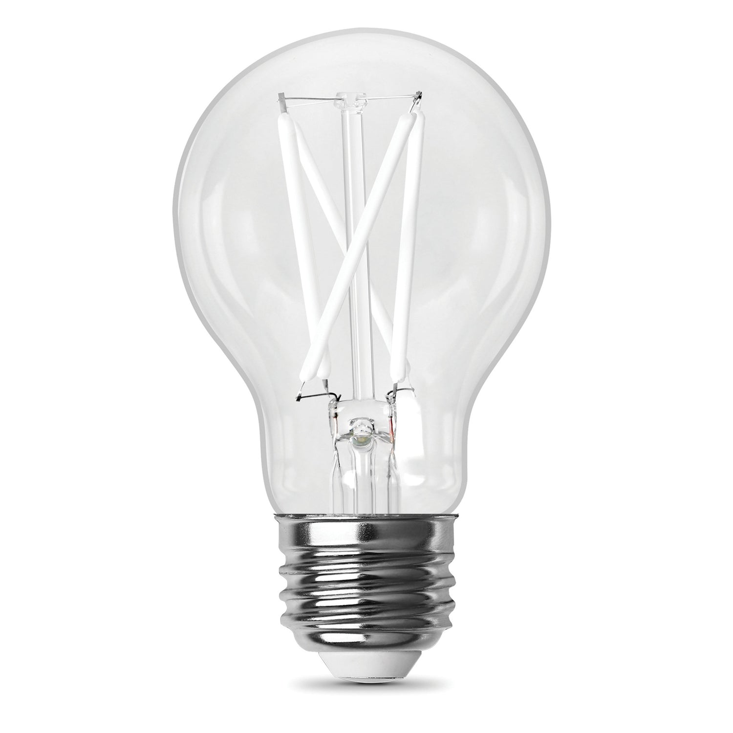 8.8W (60W Replacement) Daylight (5000K) A19 (E26 Medium Base) Dimmable Exposed White Filament LED Light Bulb (2-Pack)