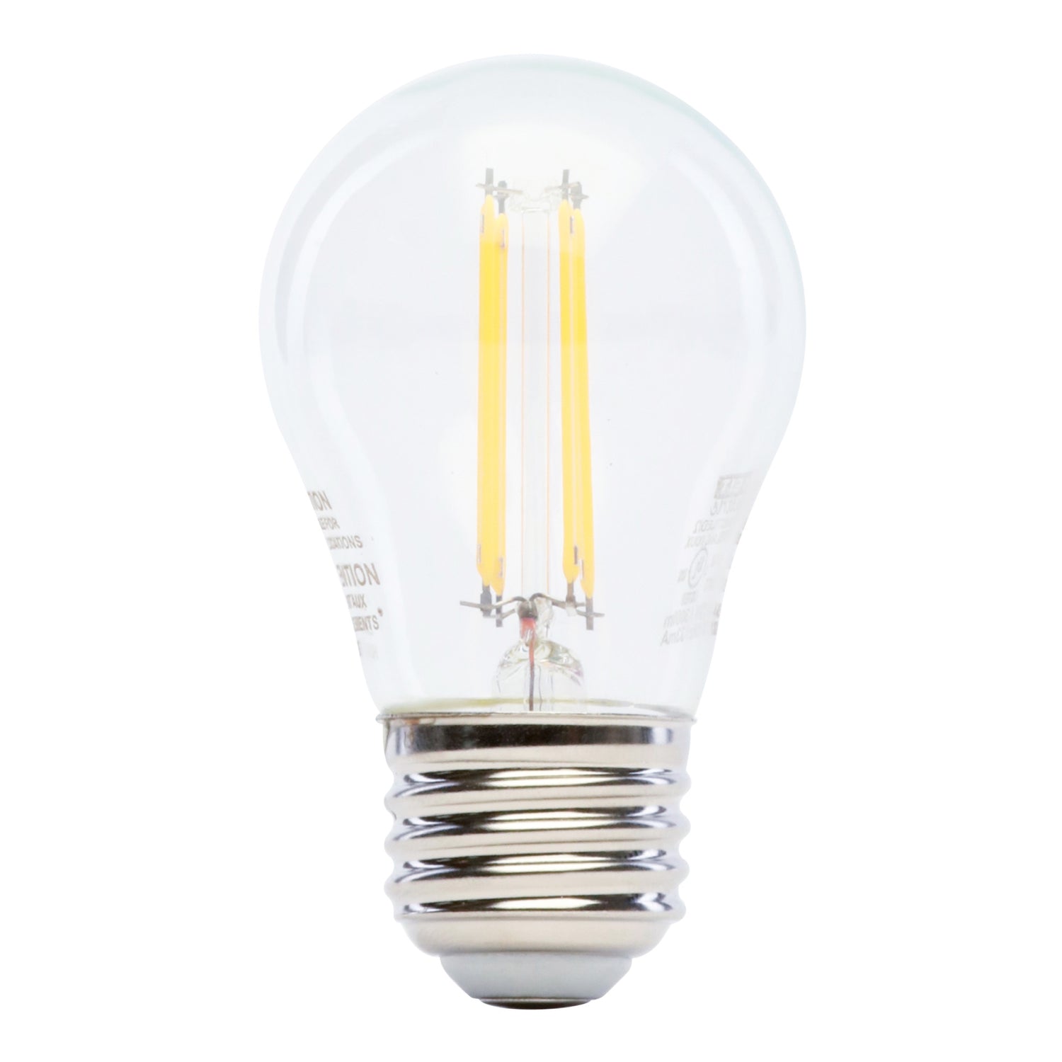 40W Replacement A15 Dimmable Soft White Glass Filament (2-Pack)