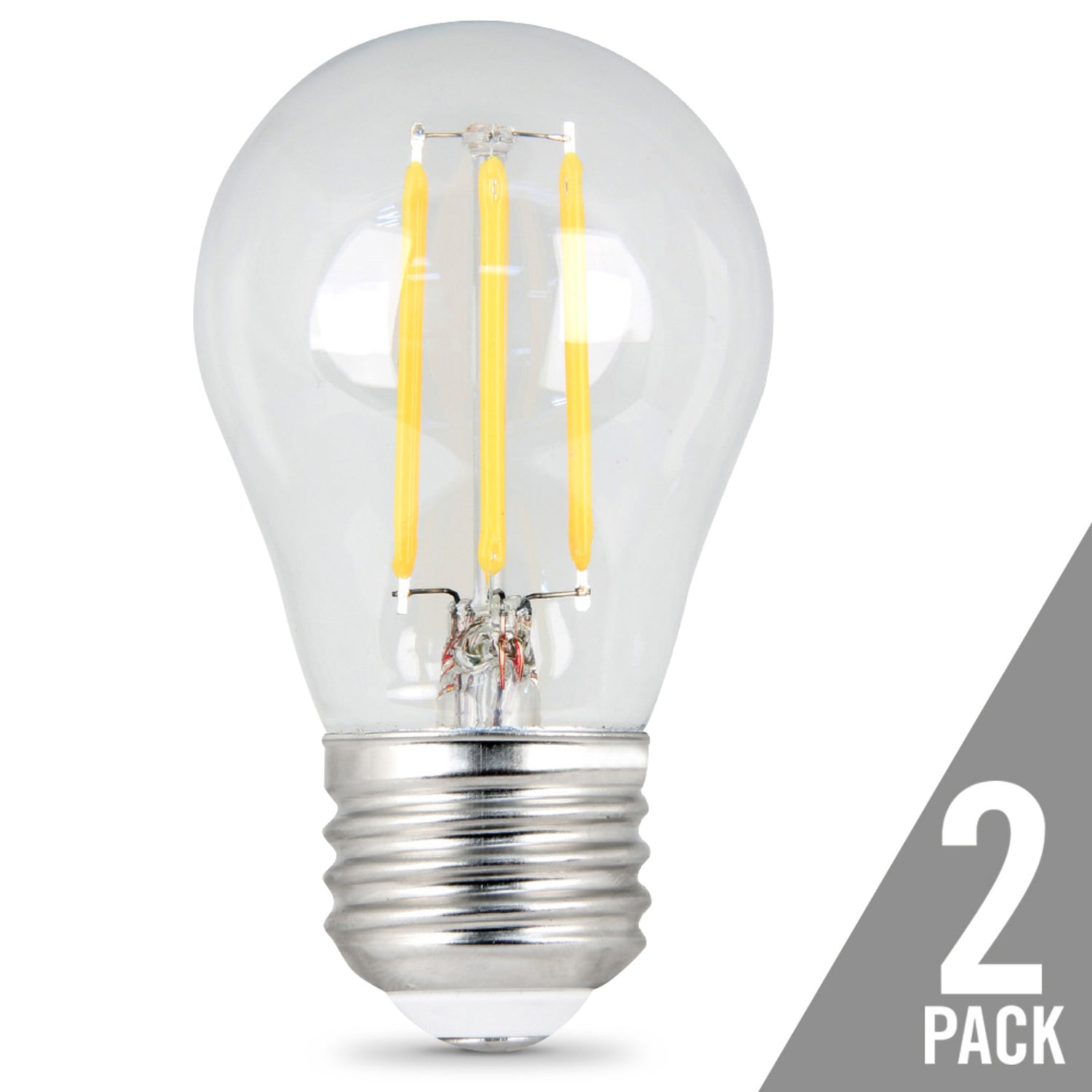 4.5W (40W Replacement) Daylight (5000K) E26 Base A15 Dimmable Glass Filament LED Bulb (2-Pack)