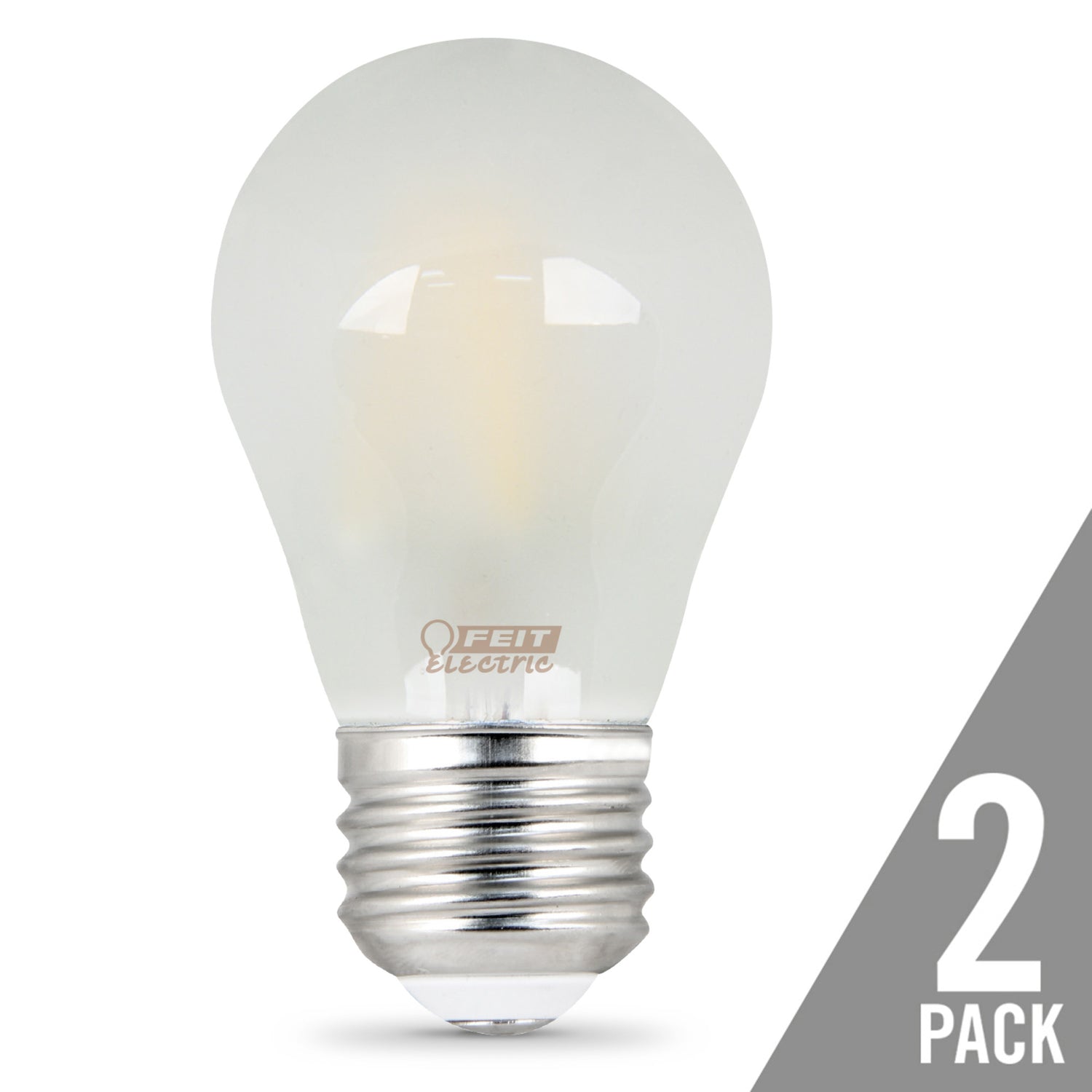 4.5W (40W Replacement) Soft White (2700K) E26 Base A15 Dimmable LED Frost Glass Filament Bulb (2-Pack)