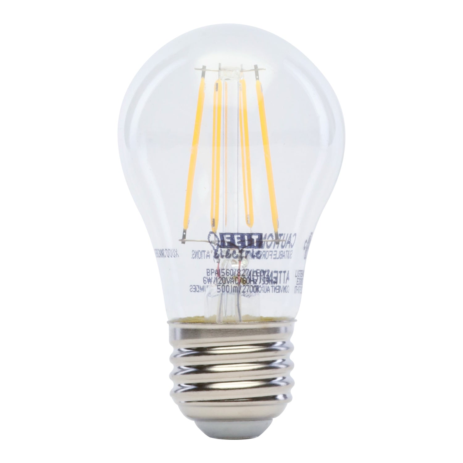 60W Replacement A15 Dimmable Soft White Glass Filament (2-Pack)