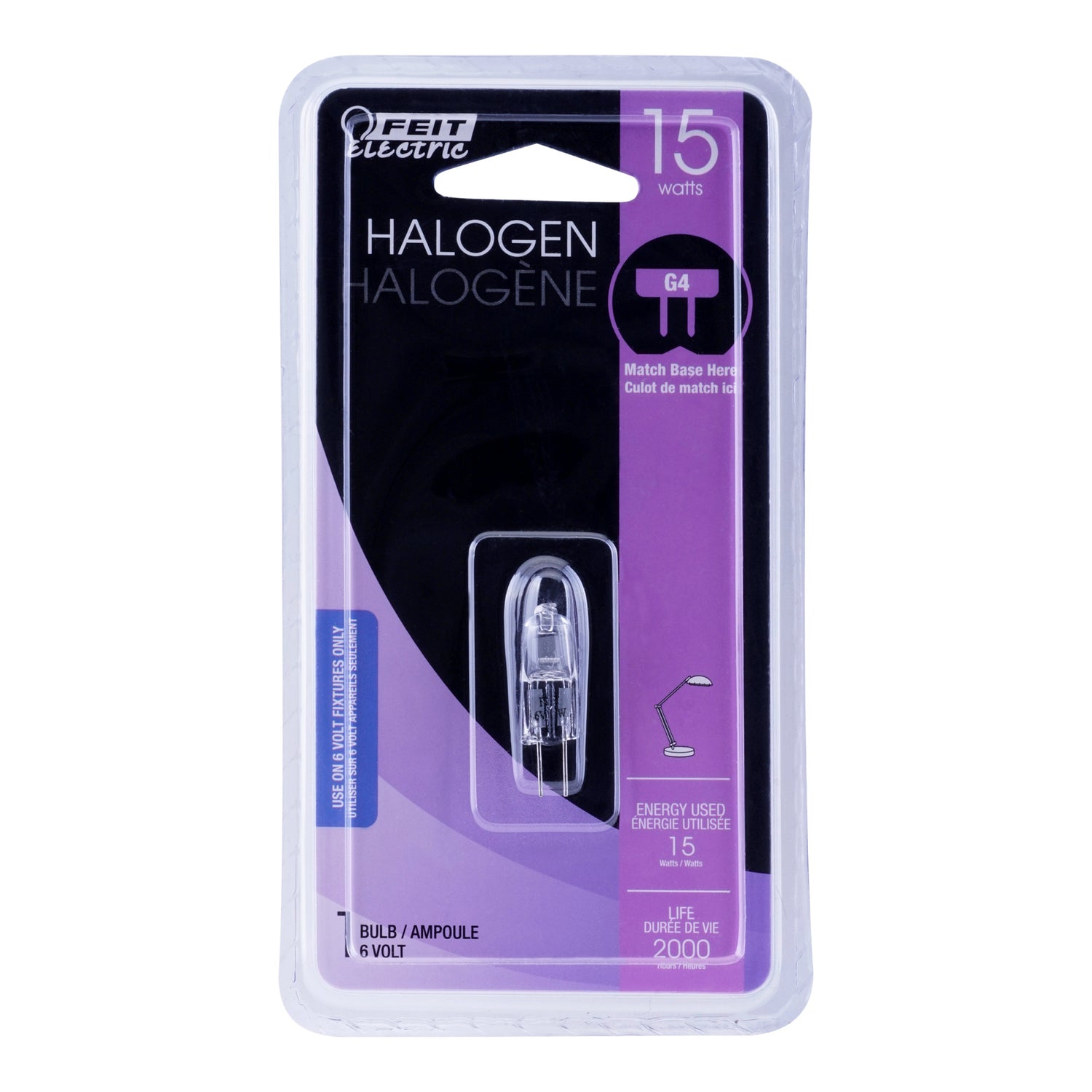 15W Warm White T3 Dimmable Halogen Light Bulb (BPQ15T3-6/CAN)