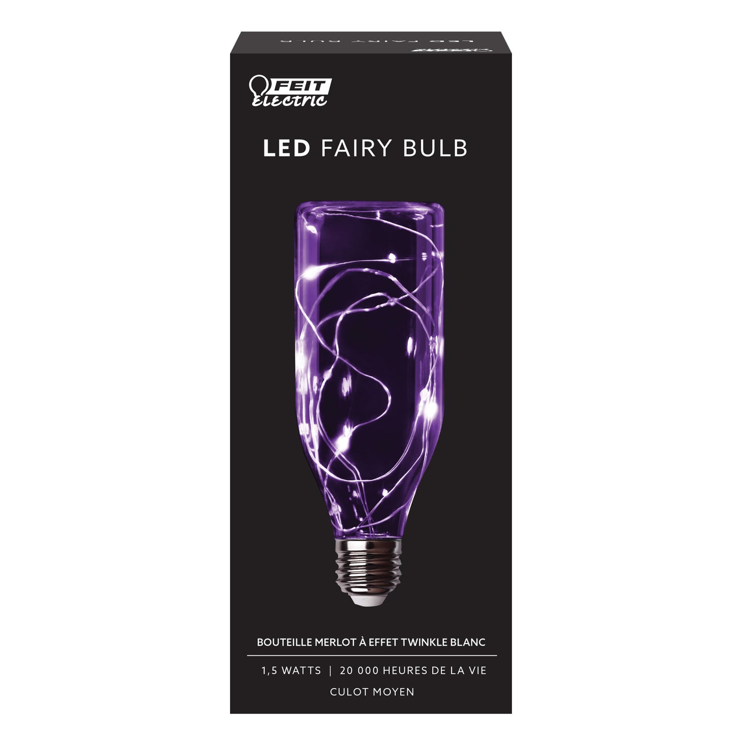 Merlot Bottle Twinkling LED Fairy Light Bulb